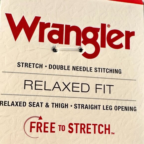 Wrangler Men's Jeans Size 34X30 Blue Free To Stretch Relax Fit Casual Denim NEW - Picture 7 of 16